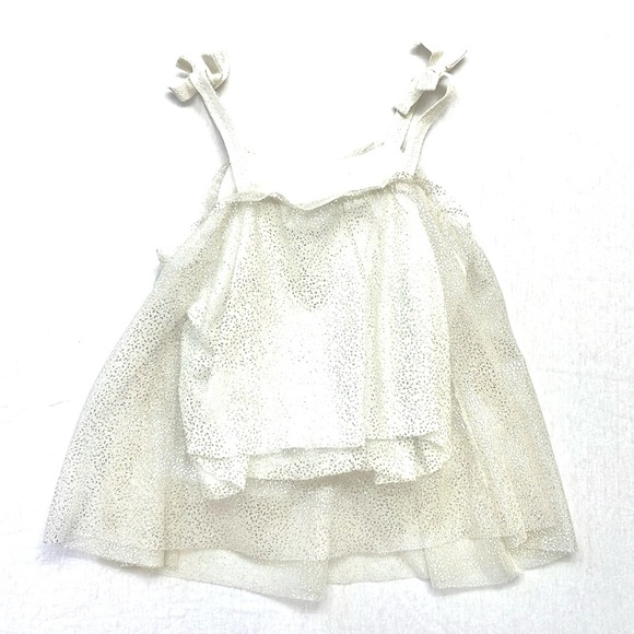 Zara Girls Silver Speckled Sleeveless Top, Size 5 - Picture 5 of 6